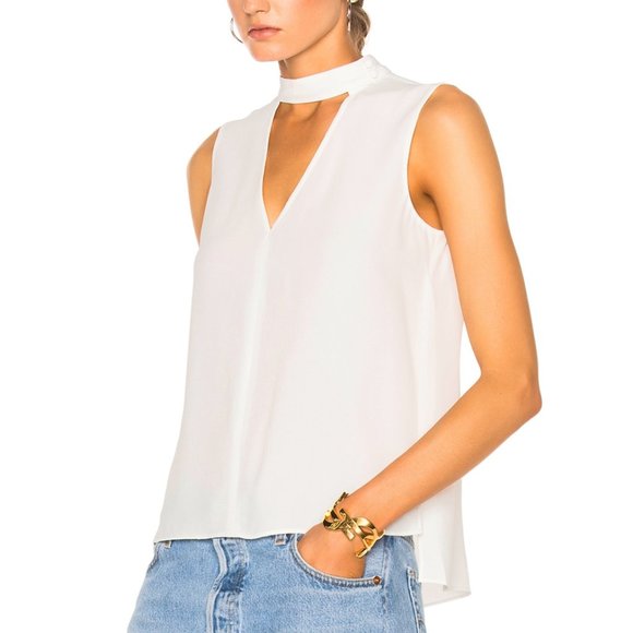 10 Crosby Derek Lam Light Blush Pink Voile Sleeveless Blouse Shell Top size 6 - Picture 13 of 15